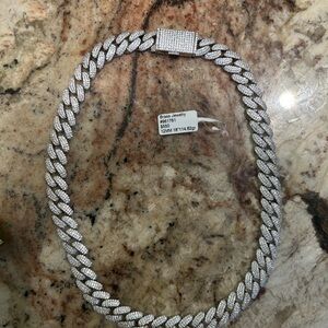 Silver Cuban Link Chain Necklace